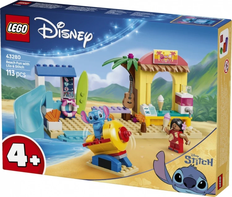 LEGO Klocki Disney 43280 Zabawa na plaży z Lilo i Stitchem