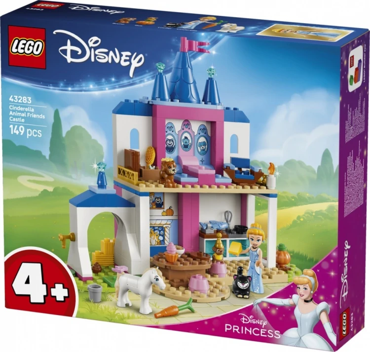 LEGO Klocki Disney 43283 Zamek Kopciuszka i jej zwierzęcych przyjaciół