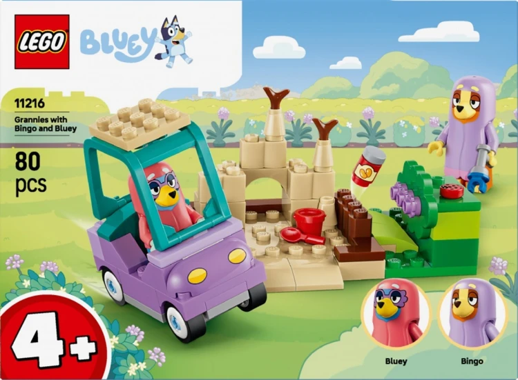 LEGO Klocki Bluey 11216 Babunie z Bingo i Blue