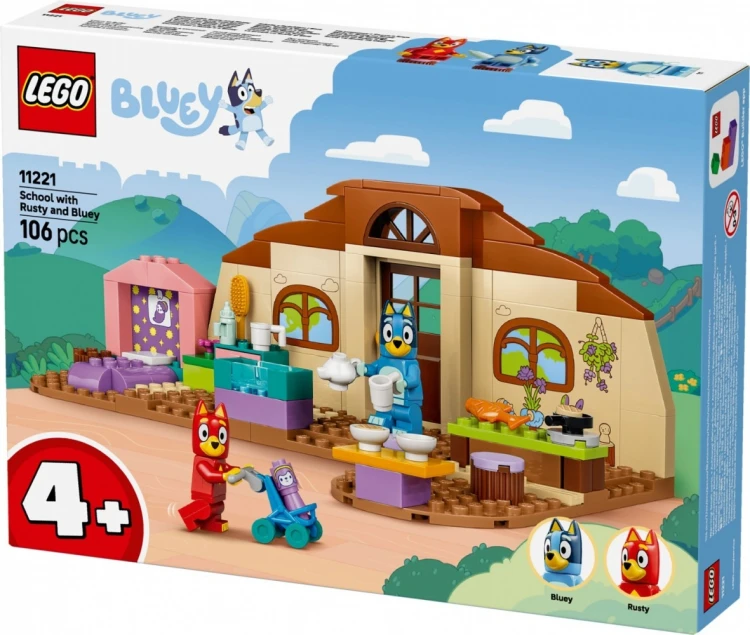 LEGO Klocki Bluey 11221 Szkoła z Ryżykiem i Blue