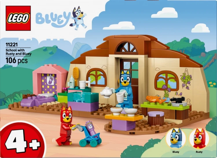 LEGO Klocki Bluey 11221 Szkoła z Ryżykiem i Blue