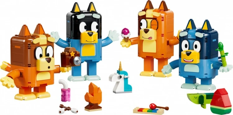 LEGO Klocki Bluey 11217 Rodzina Blue z klocków