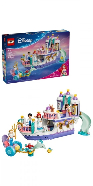 LEGO Klocki Disney 43299 Królewska łódź weselna Arielki