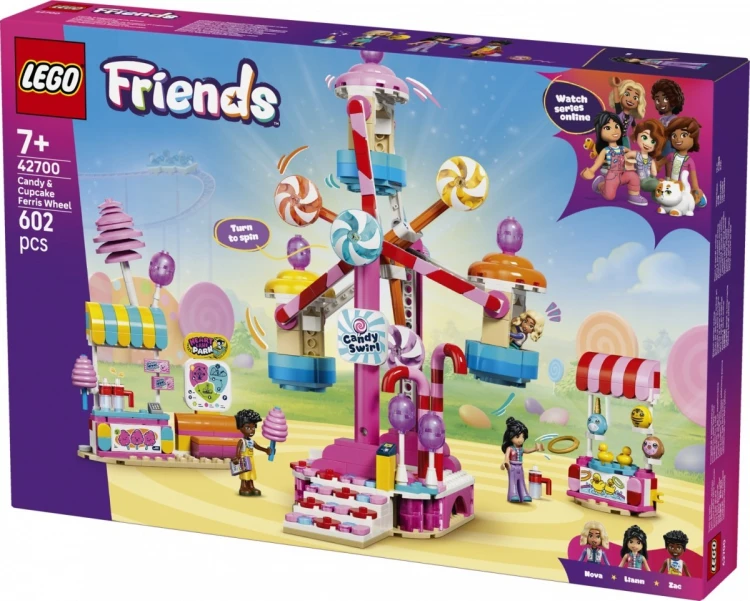 LEGO Klocki Friends 42700 Cukierkowo-babeczkowy diabelski młyn