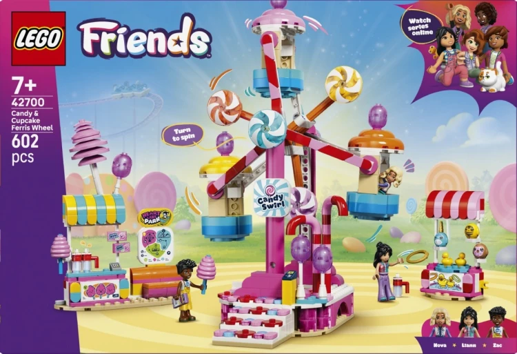 LEGO Klocki Friends 42700 Cukierkowo-babeczkowy diabelski młyn
