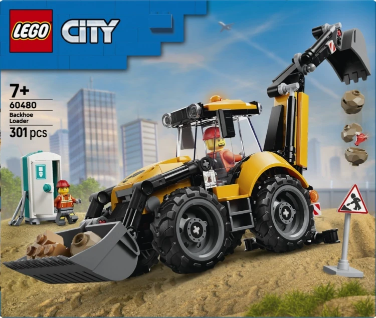 LEGO Klocki City 60480 Żółta koparko-ładowarka