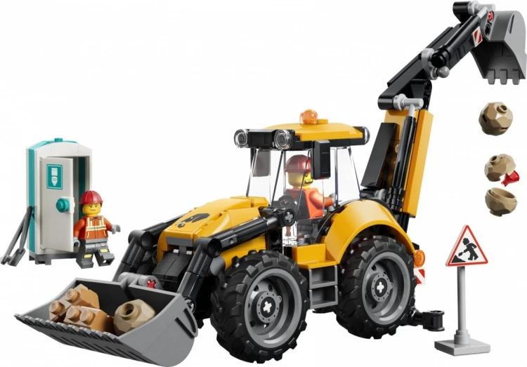 LEGO Klocki City 60480 Żółta koparko-ładowarka