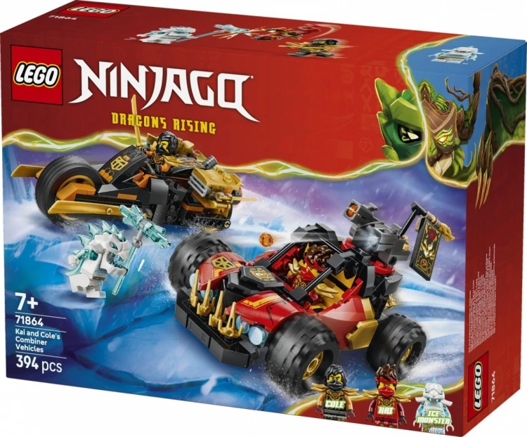 LEGO Klocki Ninjago 71864 Wielofunkcyjne pojazdy Kaia i Colea