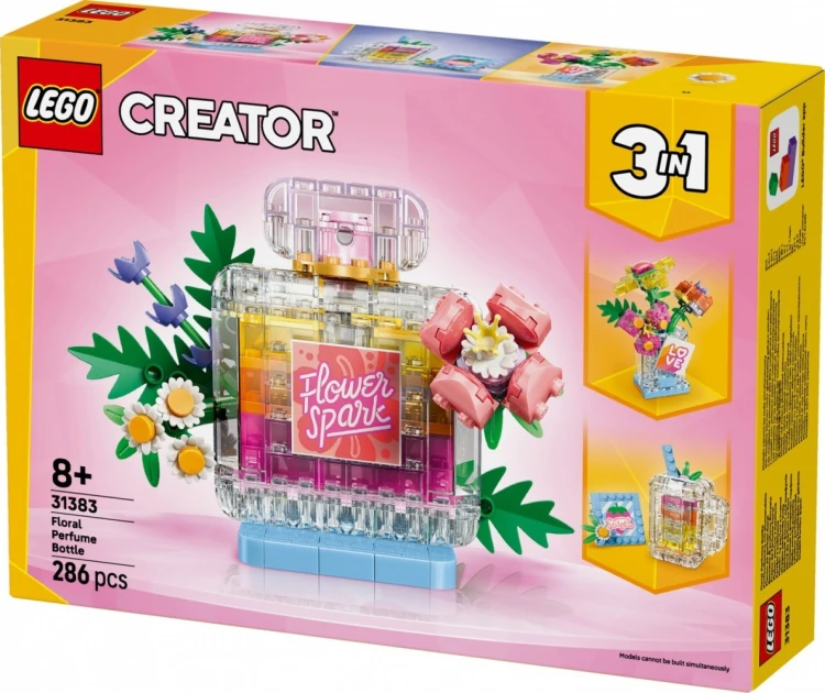 LEGO Klocki Creator 31383 Flakon perfum z kwiatową ozdobą