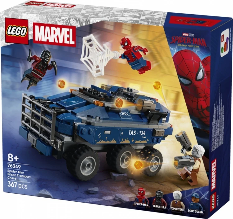 LEGO Klocki Marvel Super Heroes 76349 Pościg Spider-Mana za więźniarką