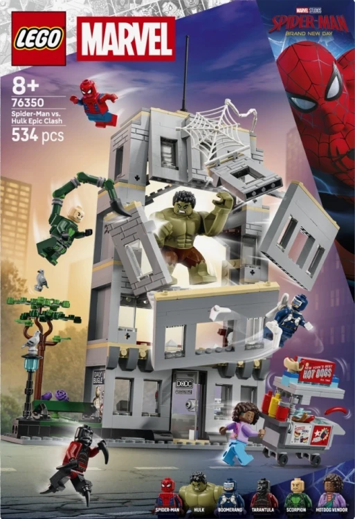 LEGO Klocki Marvel Super Heroes 76350 Epickie starcie: Spider-Man kontra Hulk
