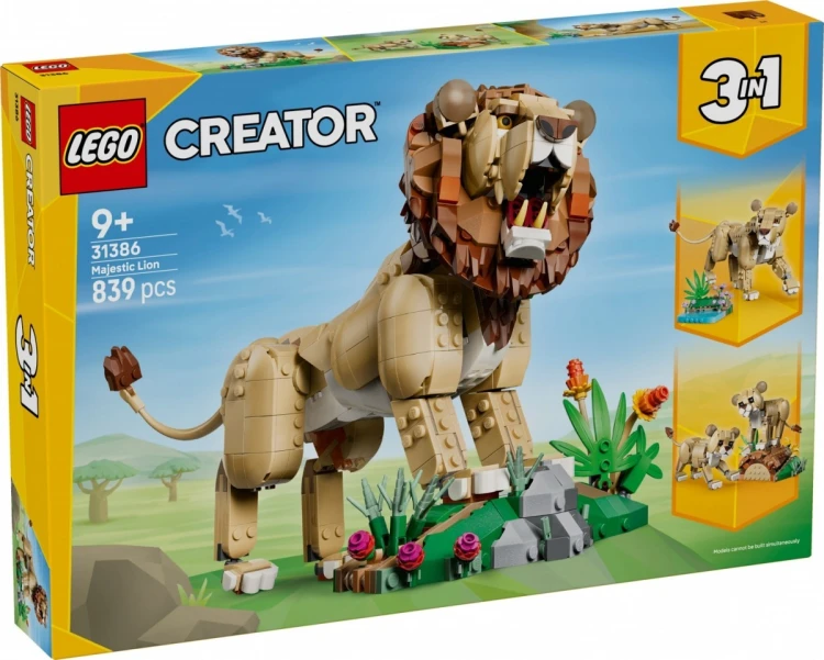 LEGO Klocki Creator 31386 Dzikie zwierzęta: Dumny lew
