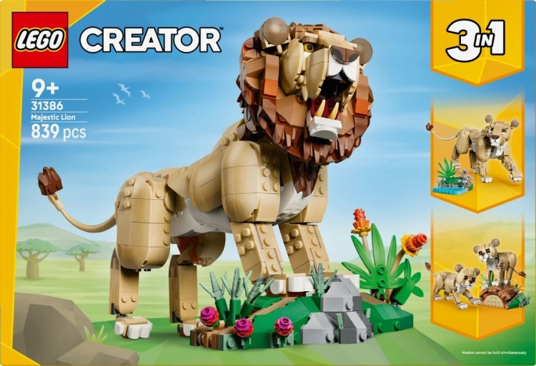 LEGO Klocki Creator 31386 Dzikie zwierzęta: Dumny lew