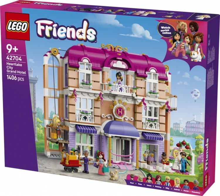 LEGO Klocki Friends 42704 Grand Hotel w mieście Heartlake