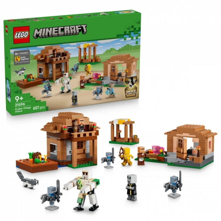 LEGO Klocki Minecraft 21596 Najazd przywoływaczy na wioskę