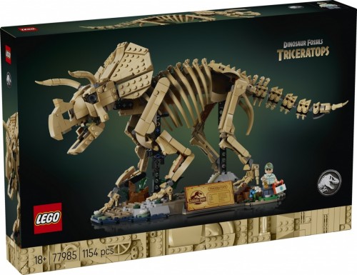 LEGO Klocki Jurassic World 77985 Szkielety dinozaurów: Triceratops