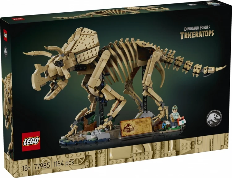 LEGO Klocki Jurassic World 77985 Szkielety dinozaurów: Triceratops