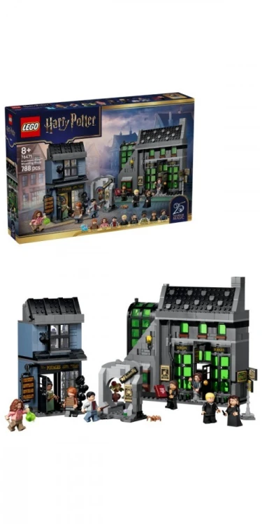 LEGO Klocki Harry Potter 76471 Magiczne sklepy na ulicy Śmiertelnego Nokturnu