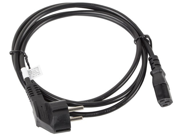Lanberg Kabel zasilający CEE 7/7 - IEC 320 C13 VDE 1.8M czarny