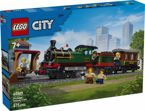 LEGO Klocki City 60511 Retro pociąg z lokomotywą parową
