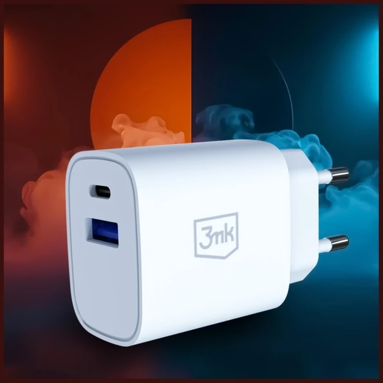 3MK Ładowarka sieciowa 30W USB-A USB-C PD3.0 QC4+ FlowPower biała