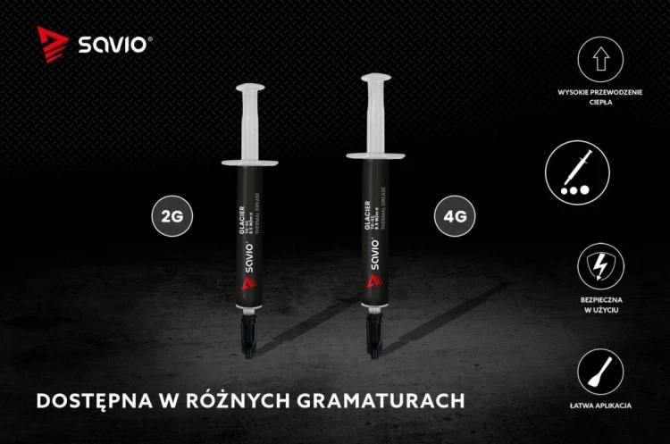 Savio Pasta termoprzewodząca Glacier 8.5 W/mK 2g TG-02