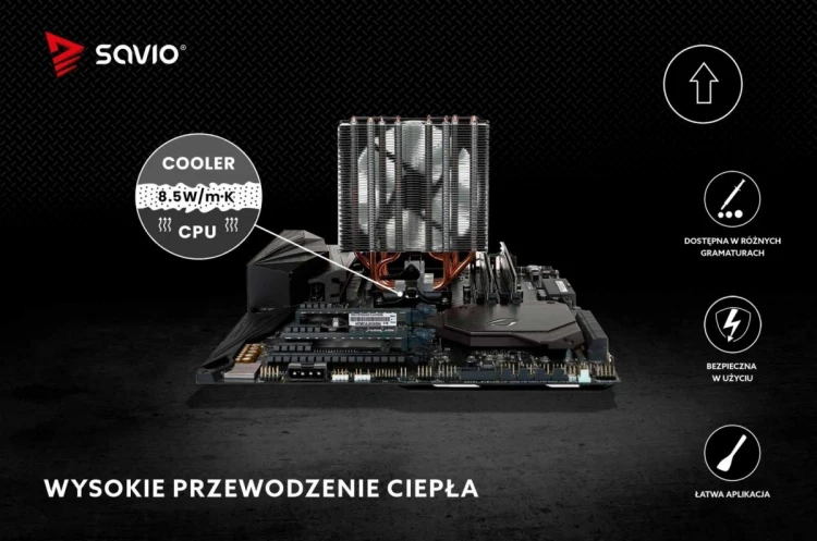 Savio Pasta termoprzewodząca Glacier 8.5 W/mK 2g TG-02