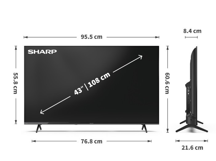Sharp Telewizor LED 43 cale 43HE2445E