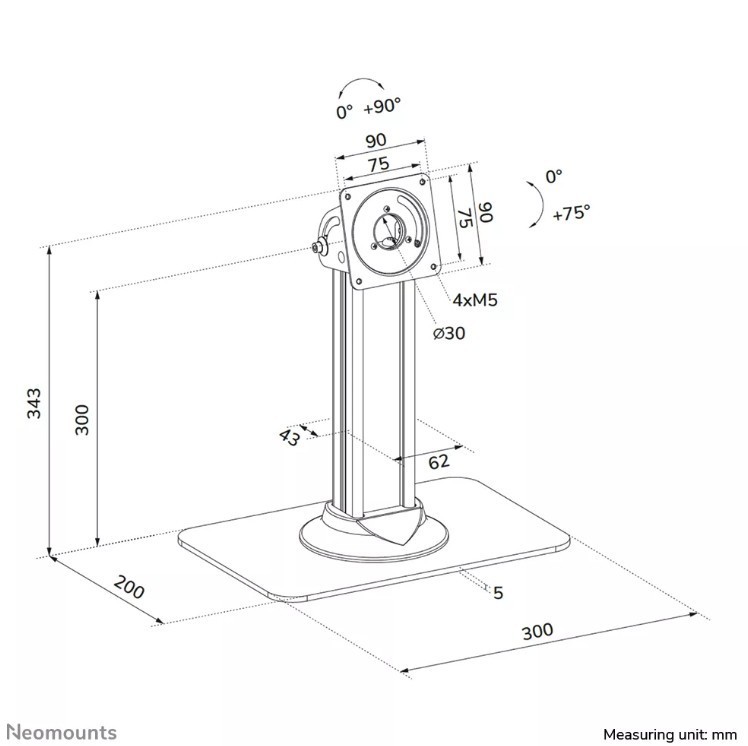 Neomounts Podstawka do tabletu DS15-631BL1