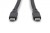 Digitus Kabel połączeniowy silikonowy USB-C-USB-C | USB 4 ver.2.0 80Gbps | 8K@60Hz | PD 3.1 240W| 1,0m | czarny