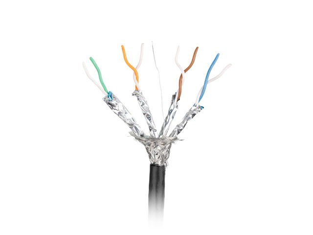 Lanberg Kabel LAN SFTP kat.6a 305m drut outdoor CU FLUKE PASSED czarny