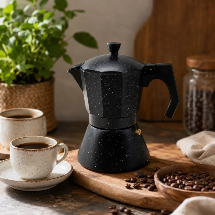 Feel-Maestro Kawiarka espresso/mocha Granite 450 ml, 9 filiżanek MR-1667-9
