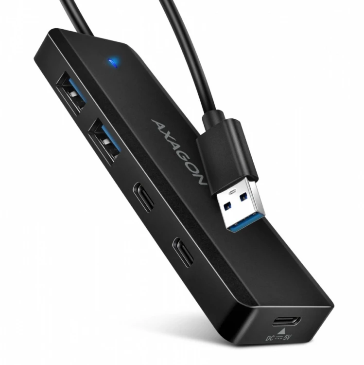 AXAGON HUB 4-portowy 5gbps 2x USB-A 2x USB-C, USB-C power in  19 cm kabel  HUE-C2A