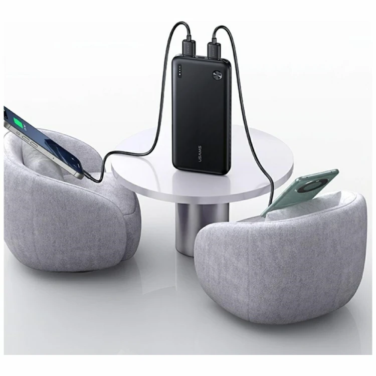 USAMS Powerbank PB83 10000mAh PD 2xUSB-A USB-C czarny