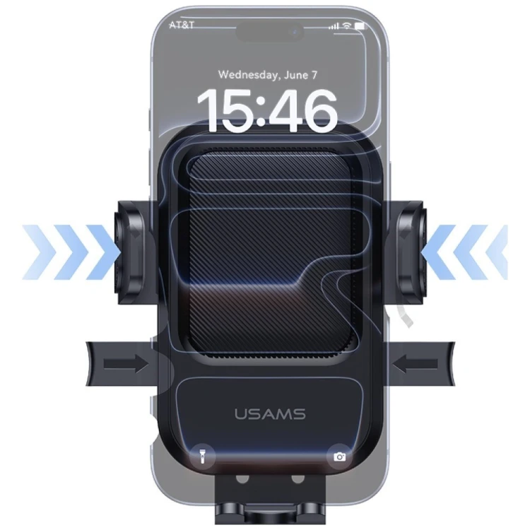 USAMS Uchwyt samochodowy do szyby/kokpitu One-Touch czarny