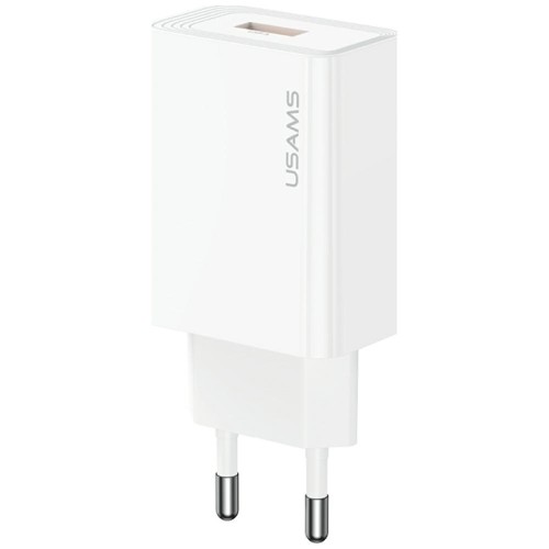USAMS Ładowarka sieciowa T69 18W USB-A biała