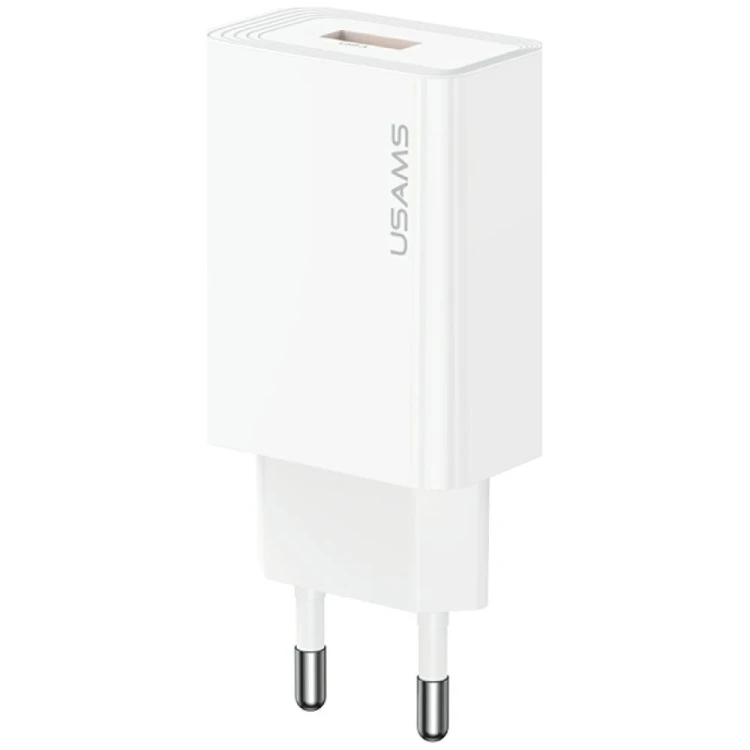 USAMS Ładowarka sieciowa T69 18W USB-A biała