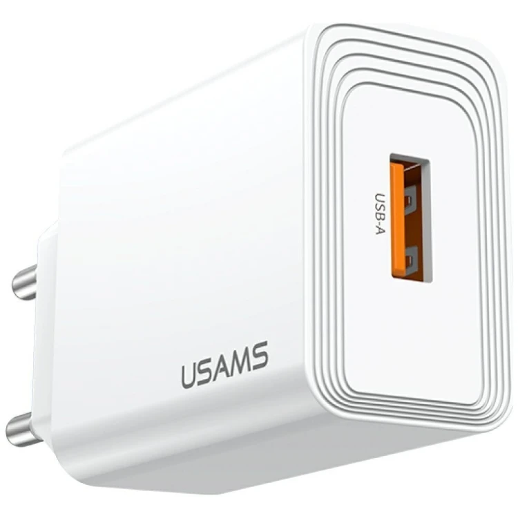 USAMS Ładowarka sieciowa T69 18W USB-A biała