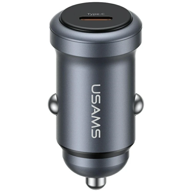 USAMS Ładowarka samochodowa 30W PD Aluminium CC321