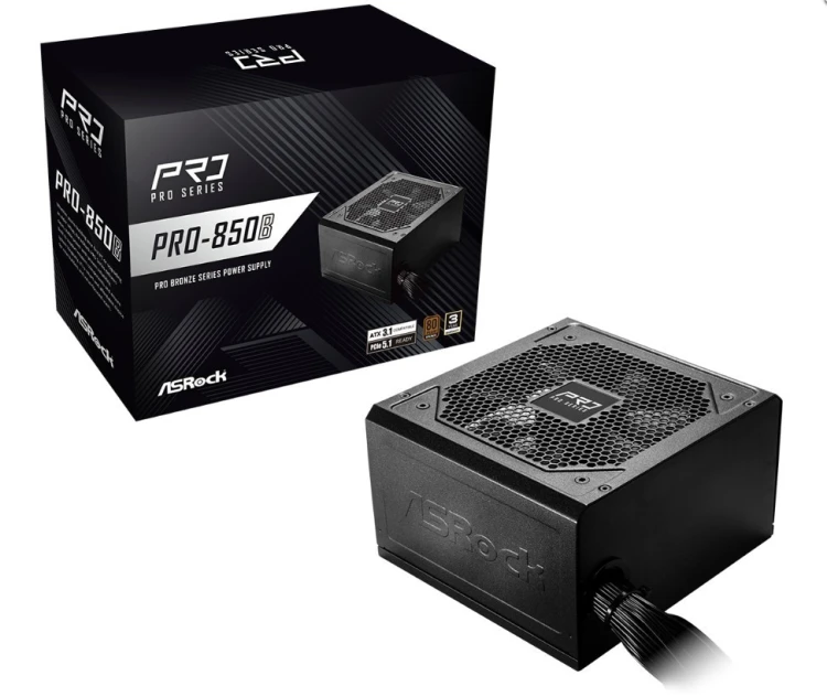 ASRock Zasilacz PRO-850B 850W 80PLUS BRONZE NON MODULAR
