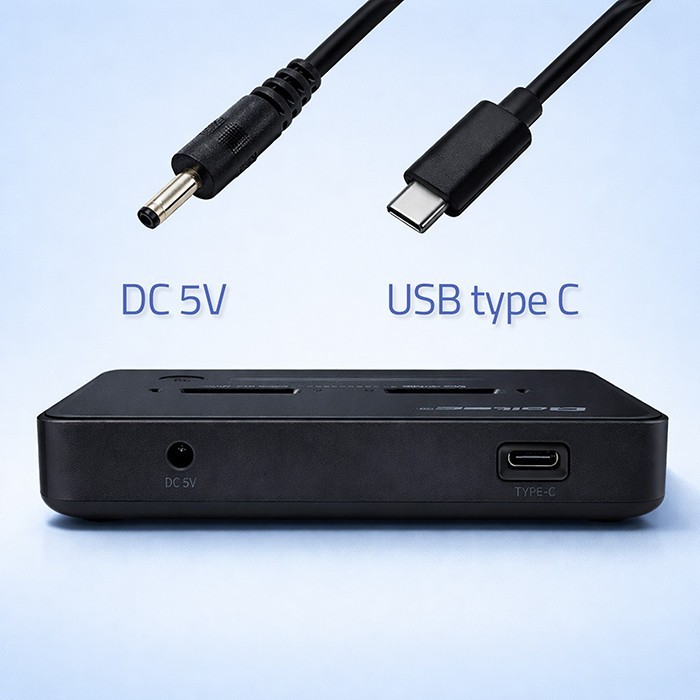 Qoltec Stacja dokujšca dysków SSD M.2 NVMe | PCIe | USB-C | 20Gb/s |    DUAL 2x8TB | klonowanie offline