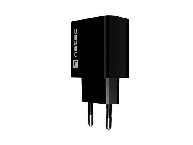 Natec Ładowarka sieciowa Ribera 1xUSB-A 1xUSB-C 20W czarna