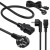 Qoltec Kabel zasilający wtyczka kątowa SCHUKO CEE 7/7 (E/F) IEC C13 3x1.0mm2 Czysta miedź Cu 5m