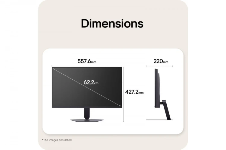 LG Electronics Monitor 24.4 cala 25G523B-B IPS FHD