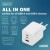 Digitus Ładowarka sieciowa GaN II 100W | 2x USB-C, 1x USB-A | PD 3.0, QC 3.0 | Biała