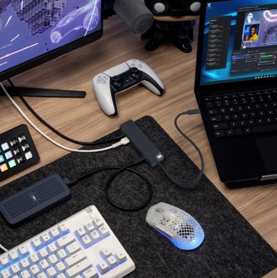 HyperDrive Hub Flex 5 Port USB-C Czarny