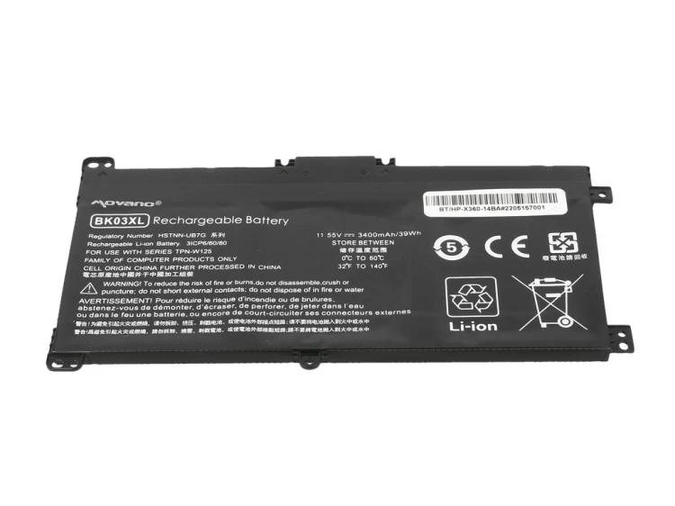 Movano Bateria BK03XL do HP Pavilion x360 14-BA - 3400 mAh (39 Wh)