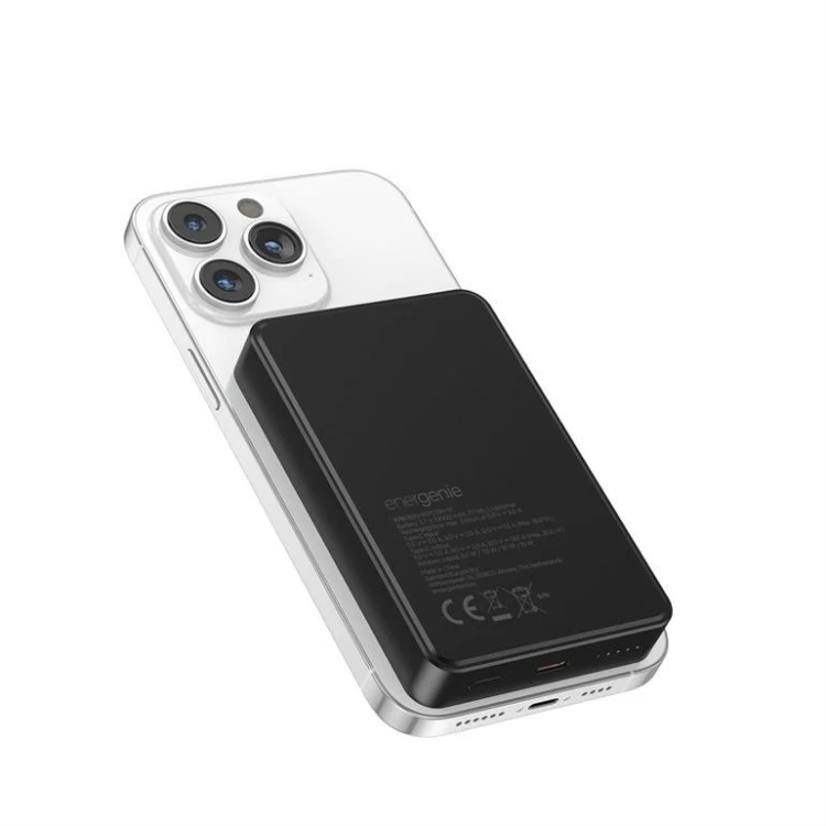 Gembird PowerBank 10000mAh 1xUSB-C PD 20W bezprzewodowy 15W czarny