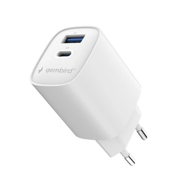 Gembird Ładowarka uniwersalna 1xUSB-C/A QC 3.0 PD 45W biała