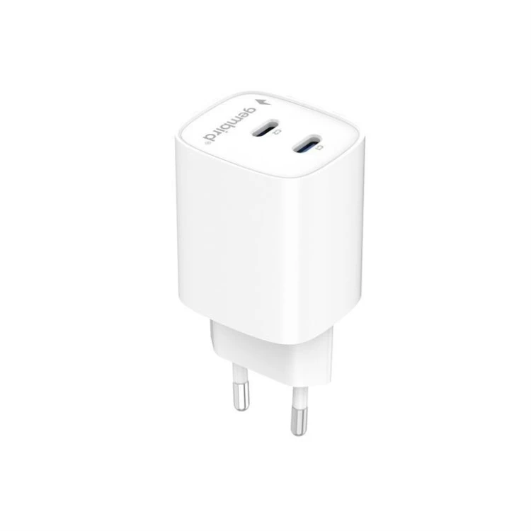 Gembird Ładowarka uniwersalna 2xUSB-C PD 45W biała